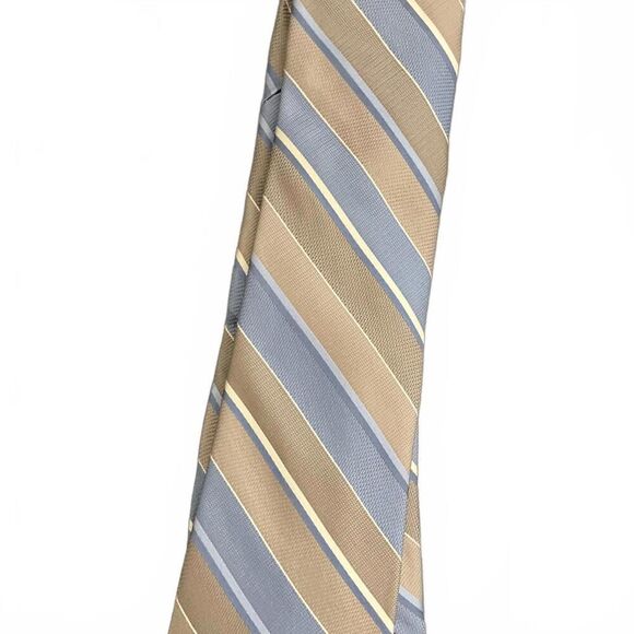 Lot of 3 Men's Neck Ties Dockers, Madison, Polo Silk Blue White Yellow - Picture 4 of 9